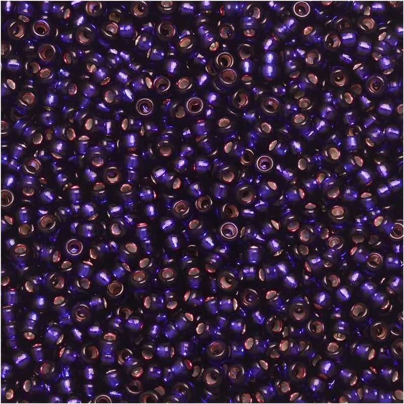 Miyuki Round Seed Bead Size 15/0 8.2g SL Dark Purple - Image 1